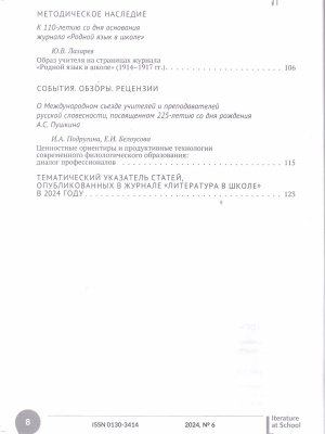 Журнал Литература в школе №6 2024 год _ (Закрытая группа) Информация на сайт НБ_1